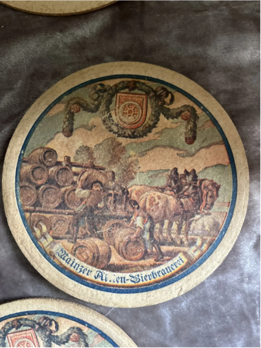 Vintage DAINZER AFTIEN-BIERBRAUEREI Cardboard Coaster COLLECTIBLE 6 TOTAL , SEE